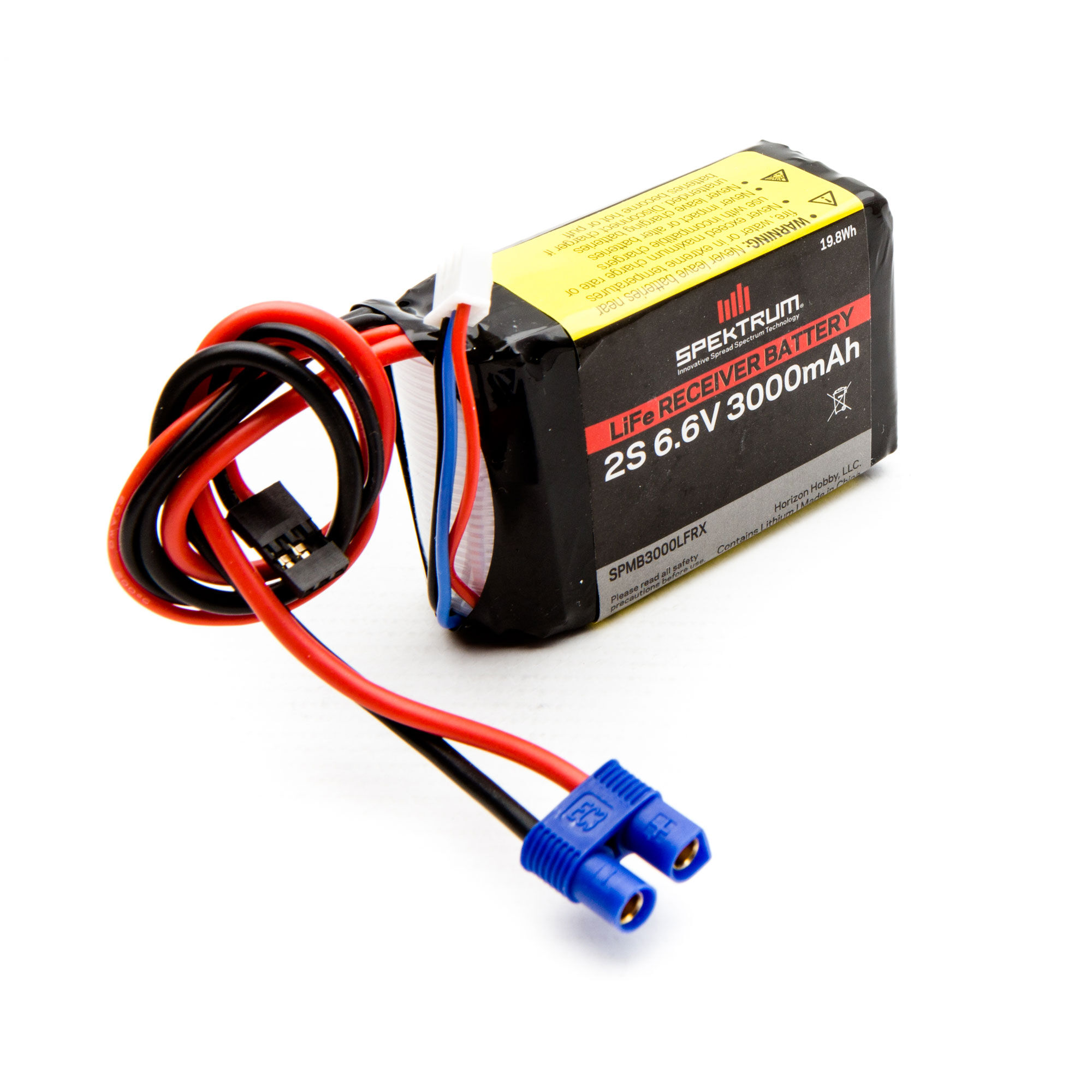 3000mAh 2S 6.6V Li-Fe Receiver Battery-HOBBY ZONE