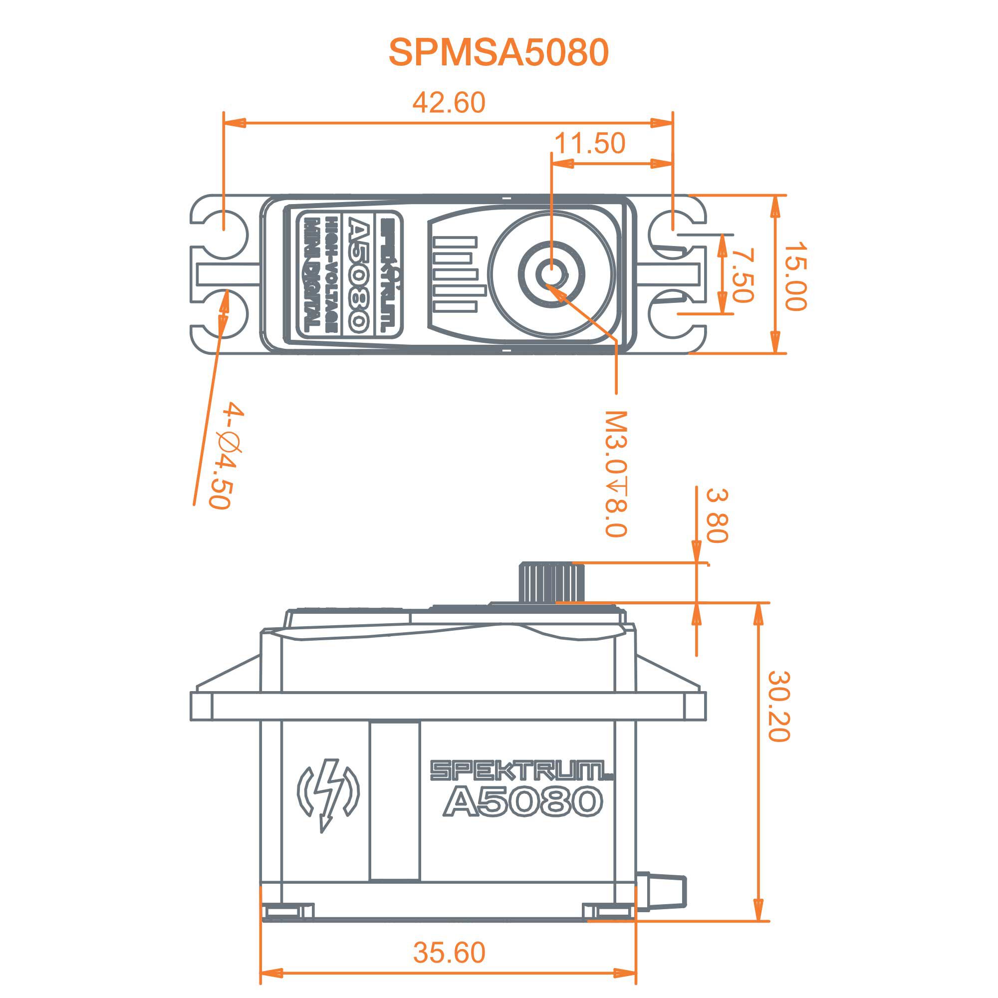 A5080 MT/HS Mini Digital HV Servo-HOBBY ZONE