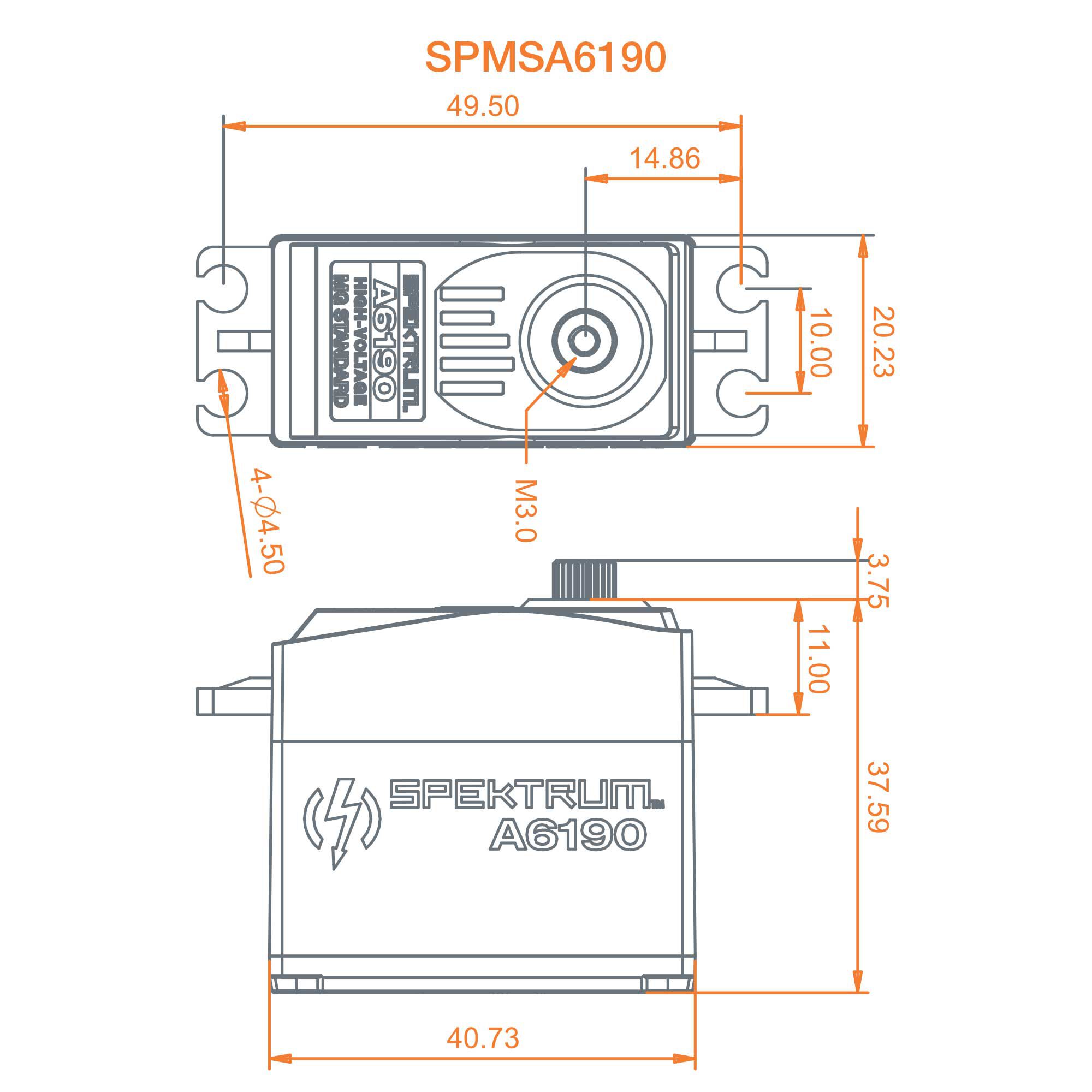 A6190 Standard Metal Gear HV Servo-HOBBY ZONE