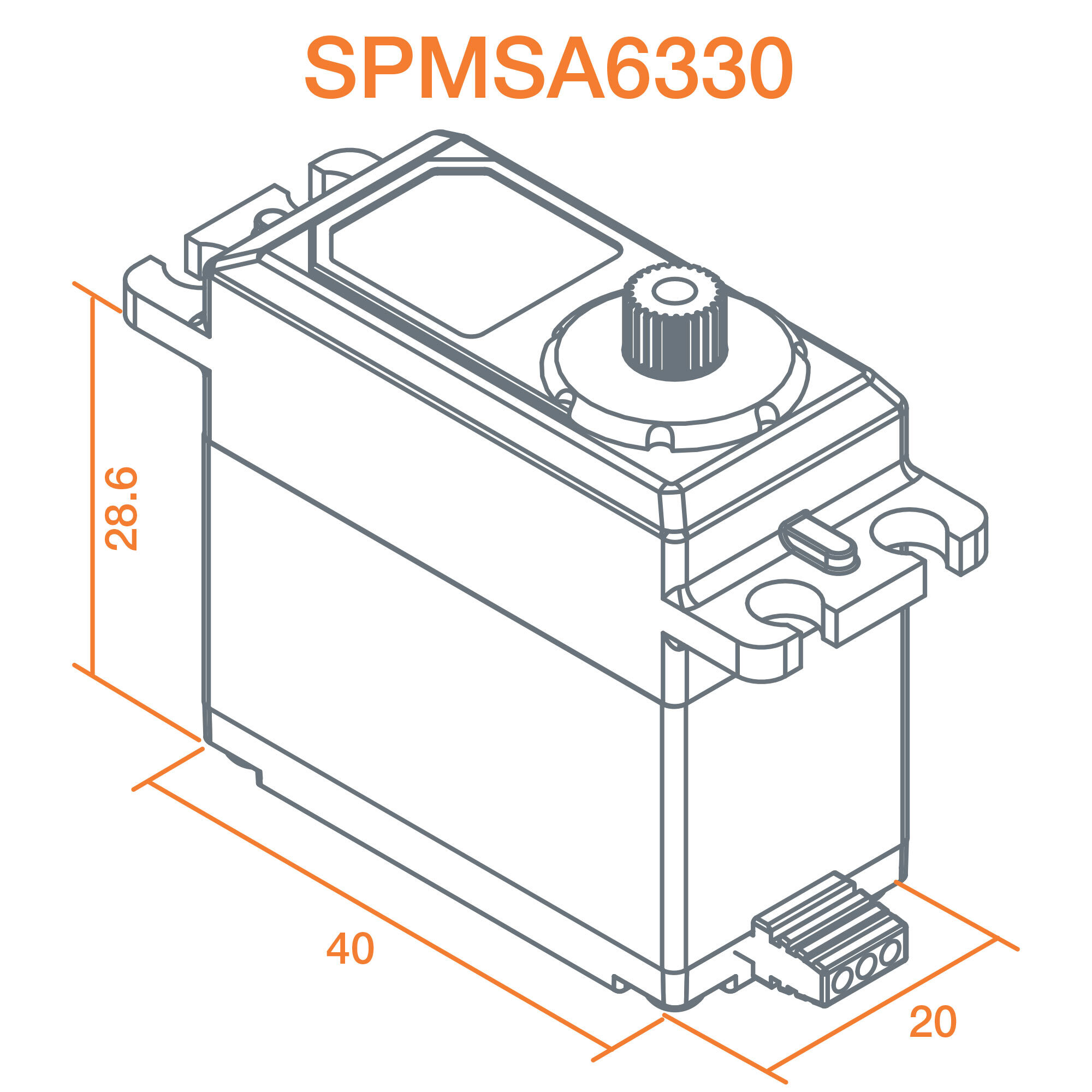 A6330 High Torque High Speed MG HV Brushless Servo-HOBBY ZONE