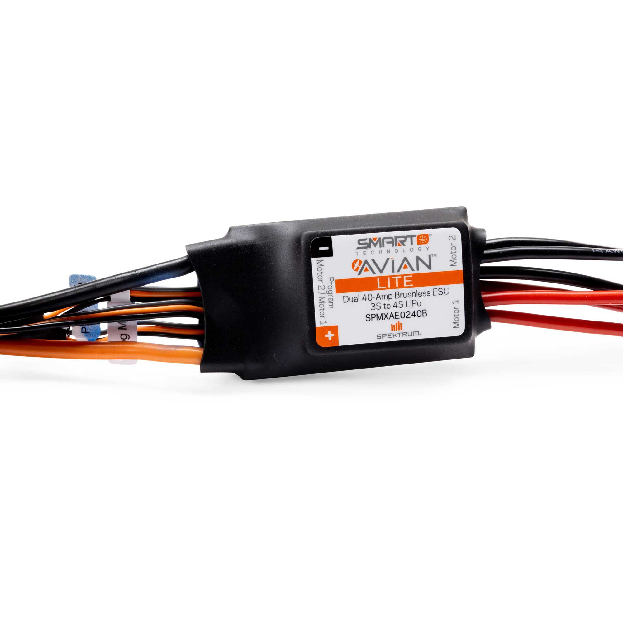 Avian 40-Amp Dual Smart Lite BL ESC; 3S-4S IC3-HOBBY ZONE