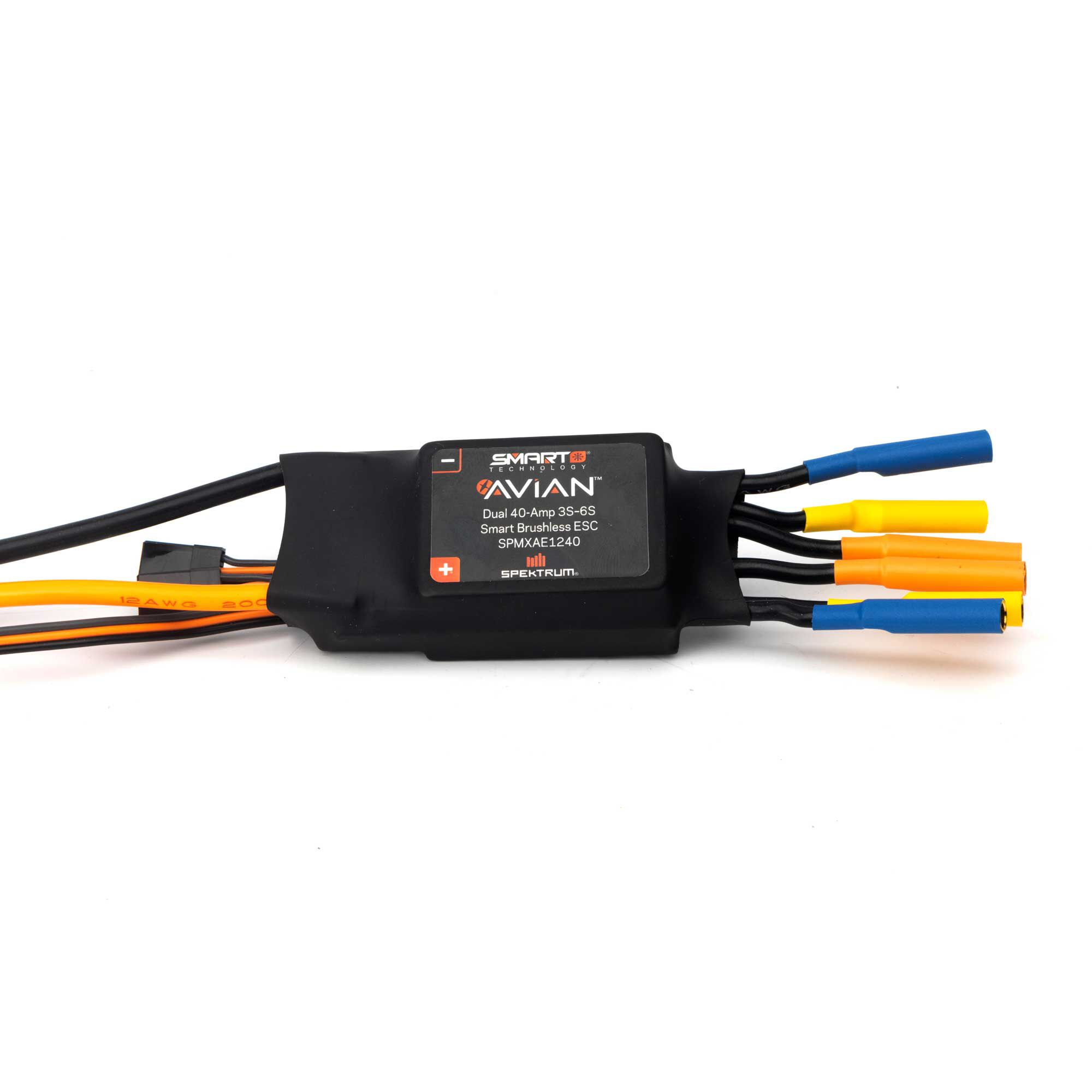 Avian Dual 40 Amp Brushless Smart ESC 3S - 6S-HOBBY ZONE