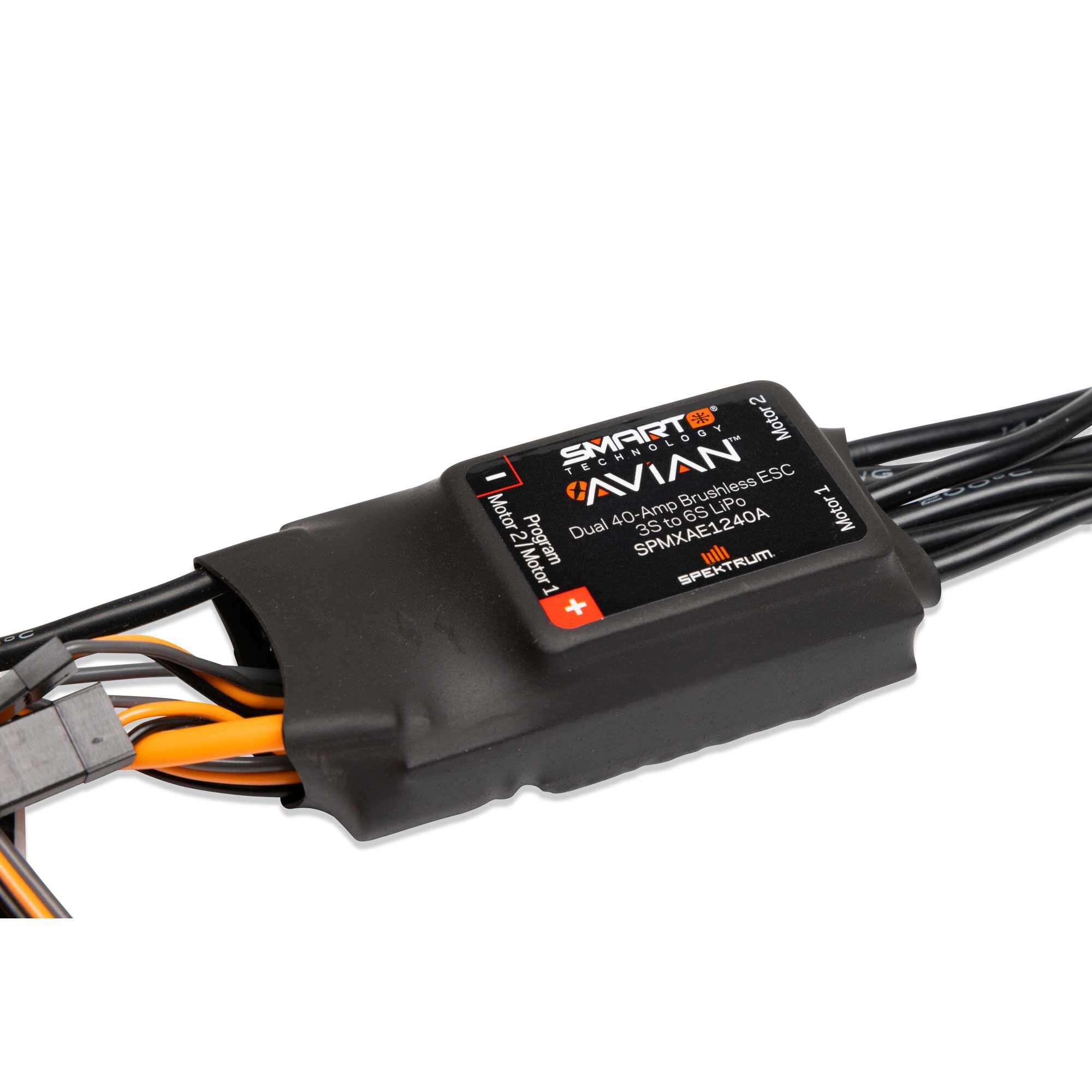 Avian 40-Amp Dual Smart Lite BL ESC; 3S-6S; IC5-HOBBY ZONE