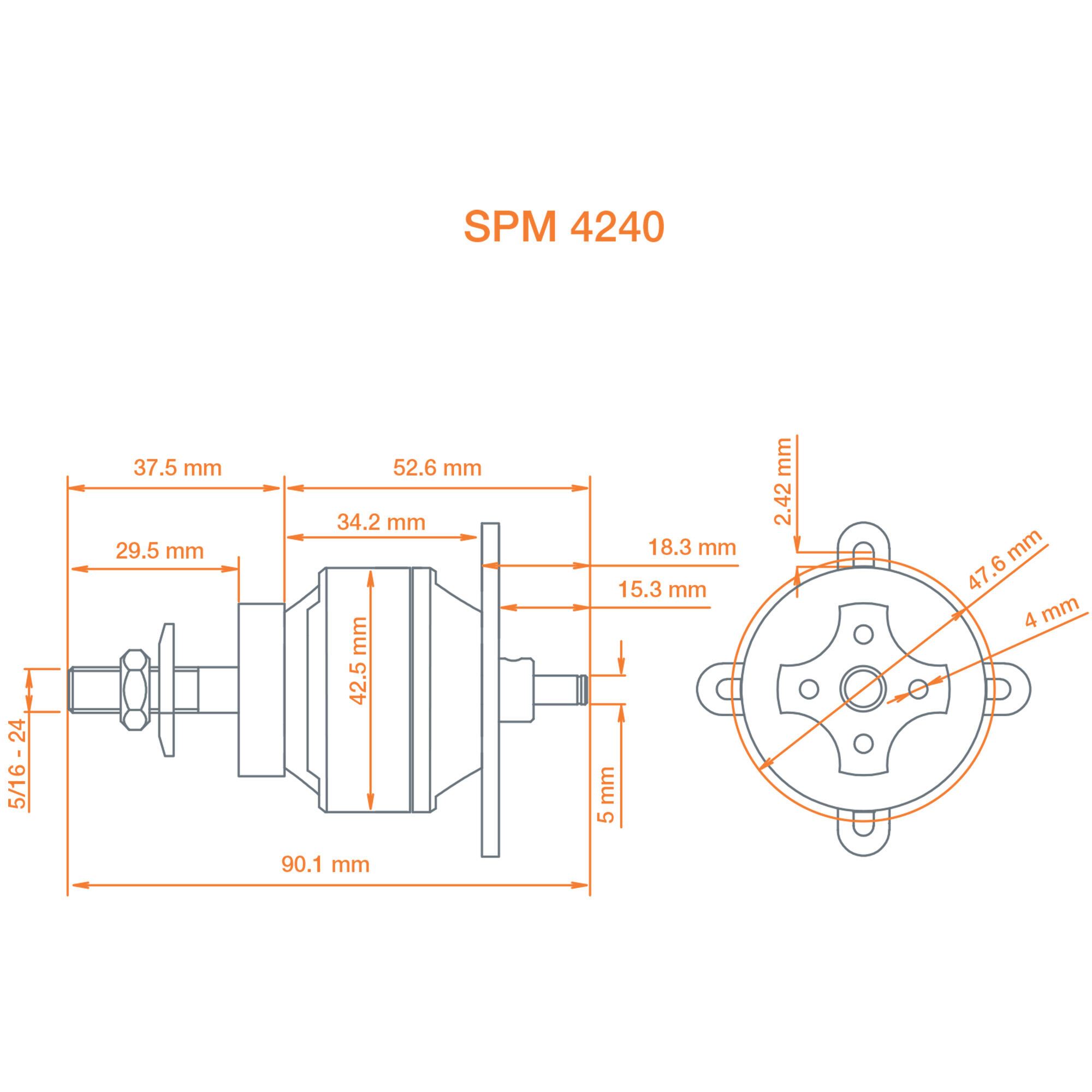 Avian 4240-800kV Outrunner Brushless Motor-HOBBY ZONE