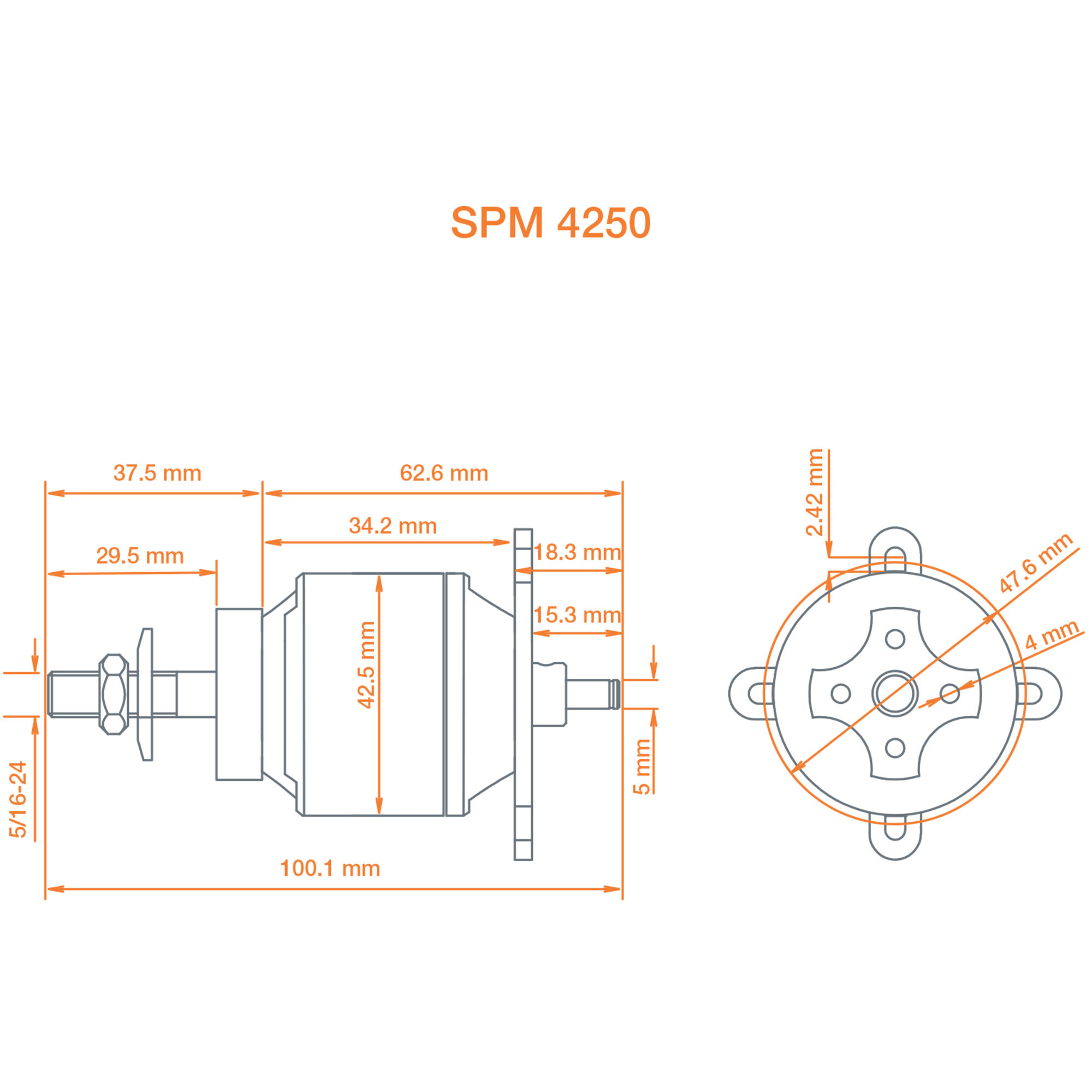 Avian 4250-800Kv Outrunner Brushless Motor-HOBBY ZONE