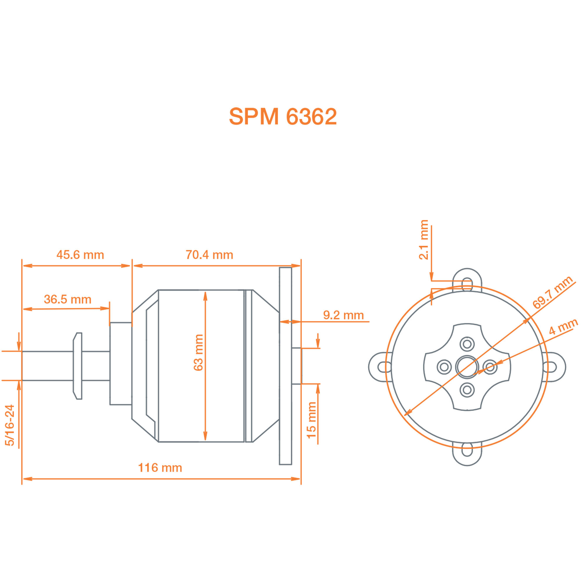 Spektrum Avian 6362-200Kv Outrunner Brushless Motor
