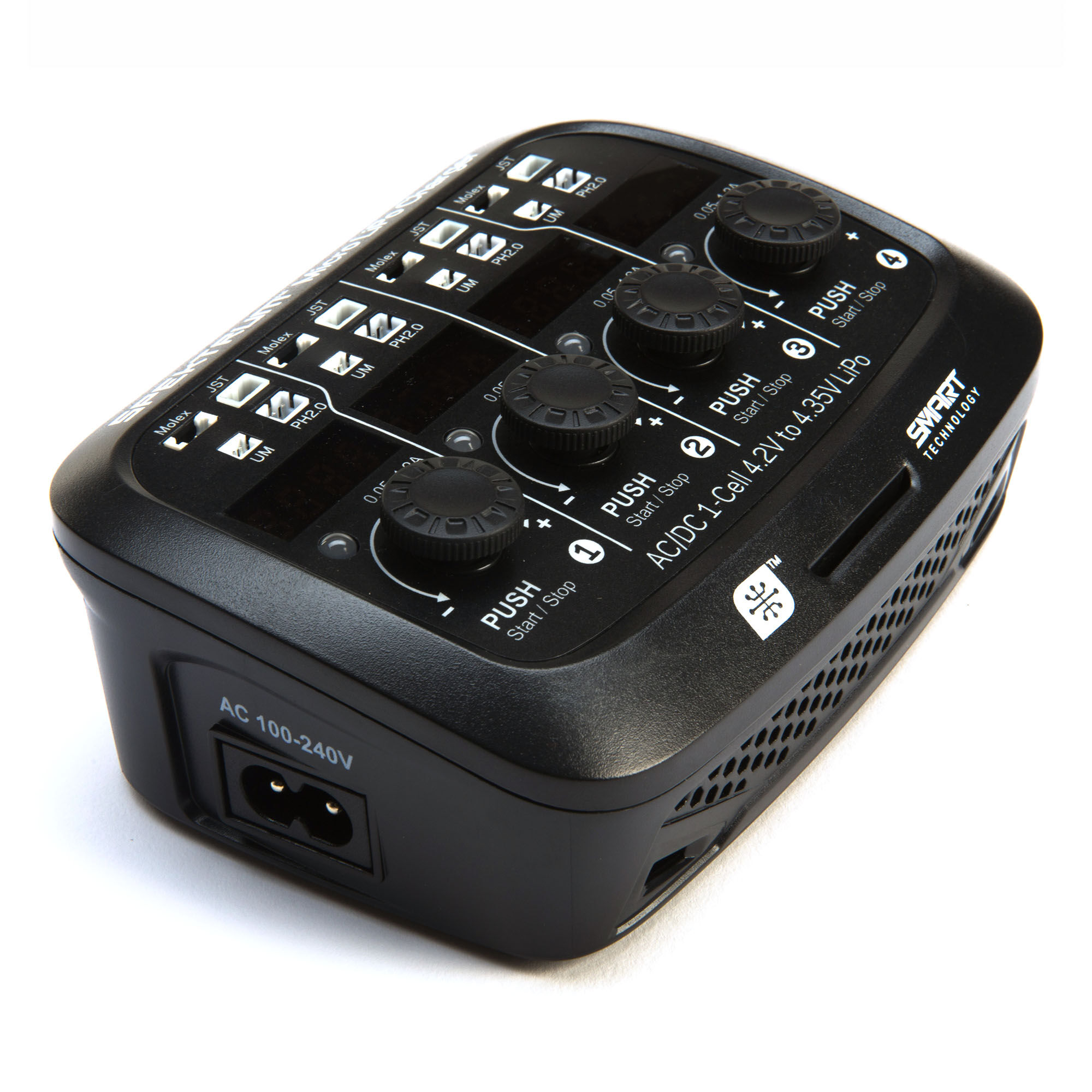 Spektrum S44 Micro 4 port AC/DC 1S LiPo Charger-HOBBY ZONE