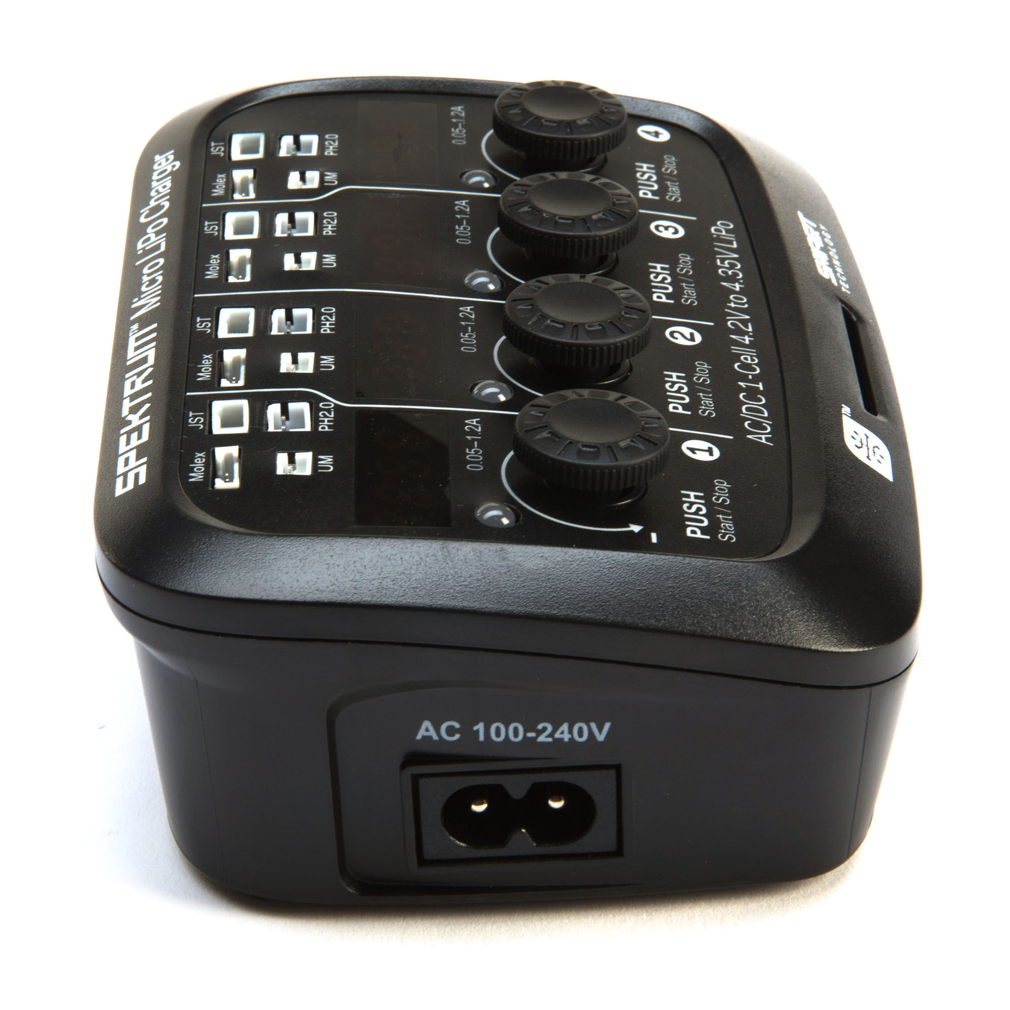 Spektrum S44 Micro 4 port AC/DC 1S LiPo Charger-SPMXC1040