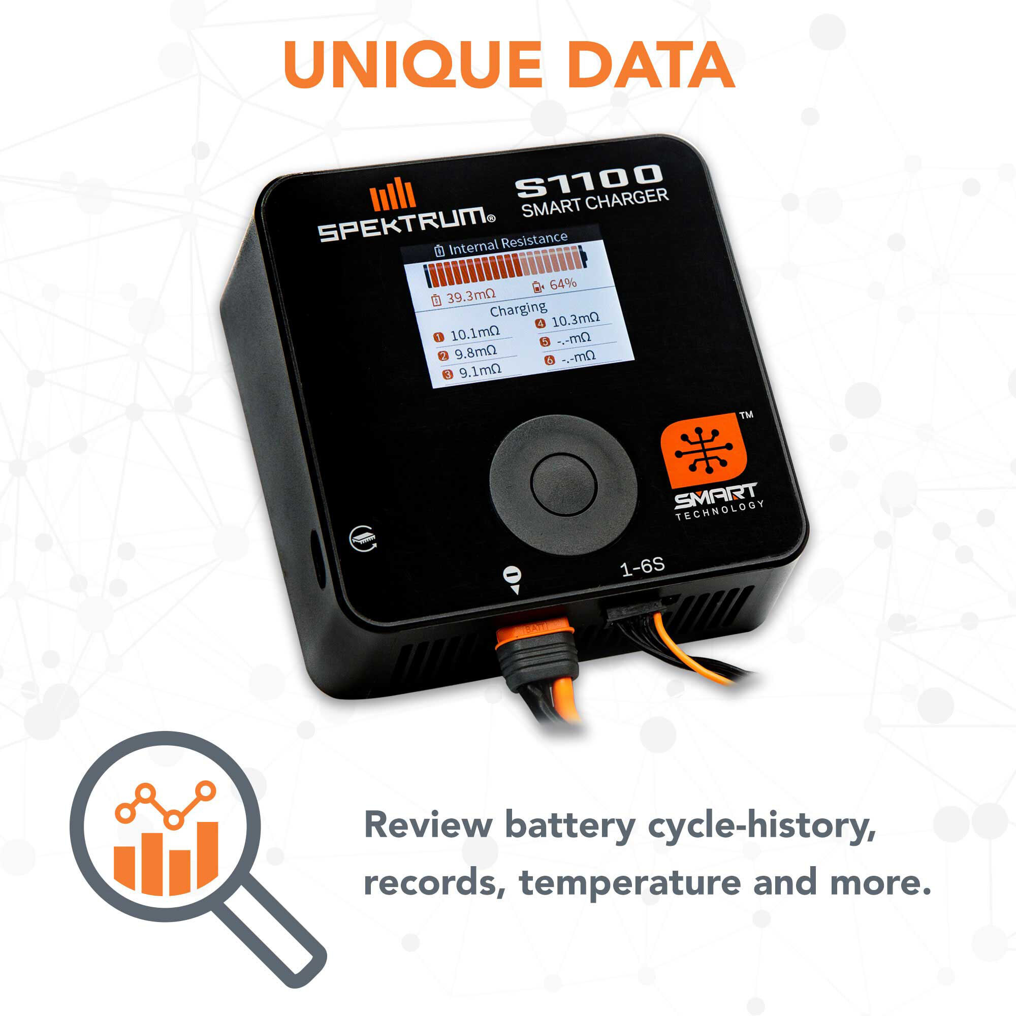 Spektrum Smart S1100 AC Charger, 1x100W-HOBBY ZONE