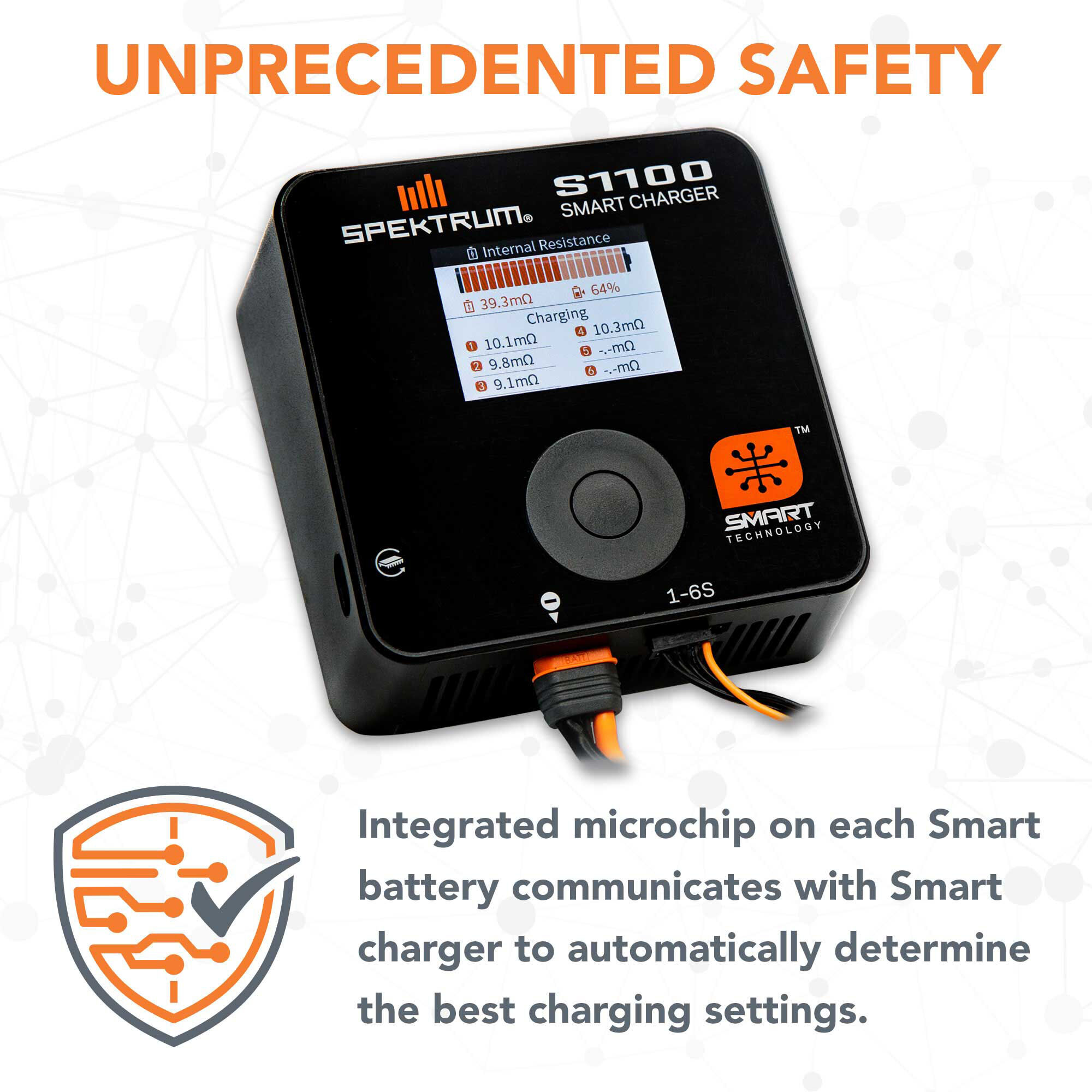 Spektrum Smart S1100 AC Charger, 1x100W-HOBBY ZONE