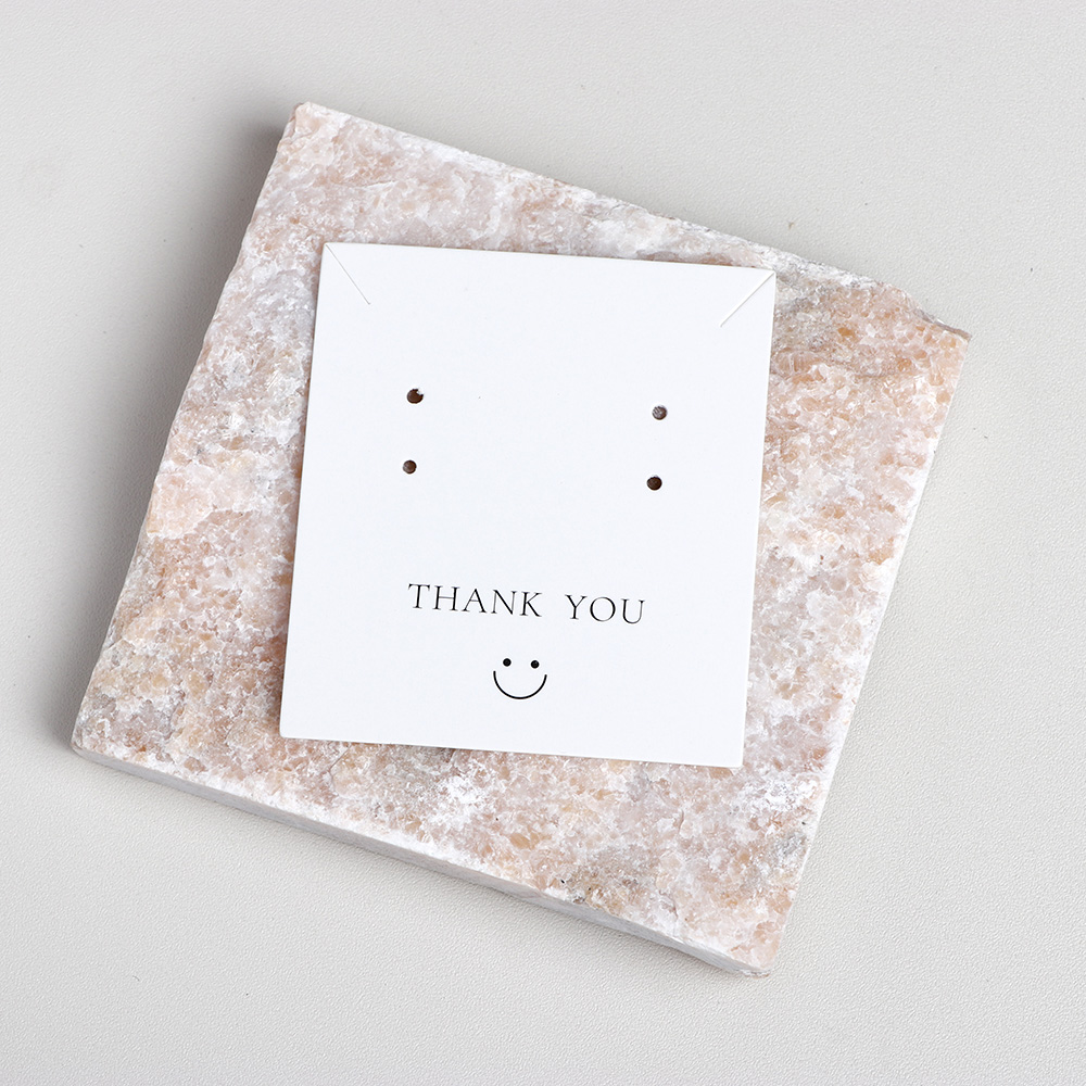 50 pieces 6.3x7 cm Square Corner Earring Necklace Display Cards For Jewelry Package (Donimay)(Personalise Available)