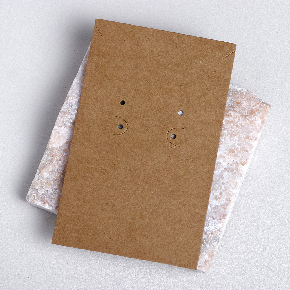 50 pieces 7.5X12cm Square Corner Paper Earring Necklace Display Cards For Jewelry Package (Donimay)(Personaliave Available)