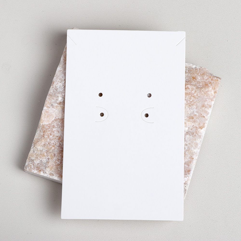50 pieces 7.5X12cm Square Corner Paper Earring Necklace Display Cards For Jewelry Package (Donimay)(Personaliave Available)