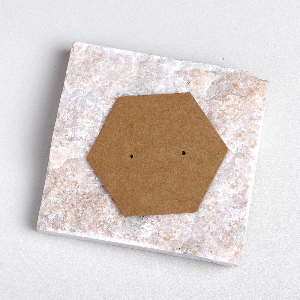 6x7cm Hexagonal Paper Earring Display Cards For Jewelry Package