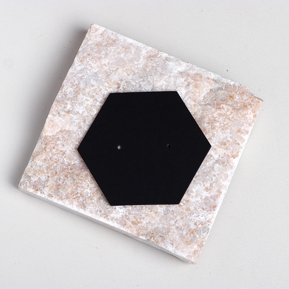 6x7cm Hexagonal Paper Earring Display Cards For Jewelry Package