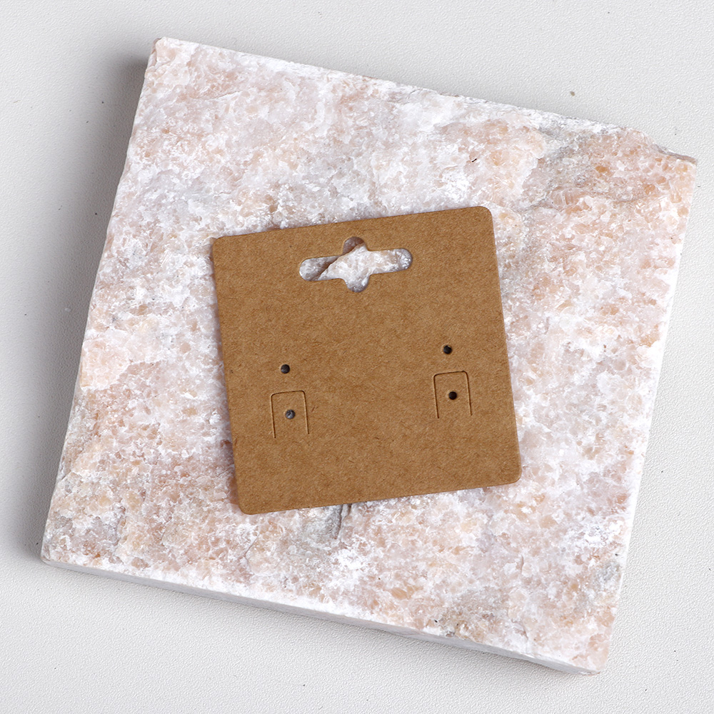 50 pieces 5x5cm Round Corner Earring Display Cards For Jewelry Package (Donimay)(Personalise Available)