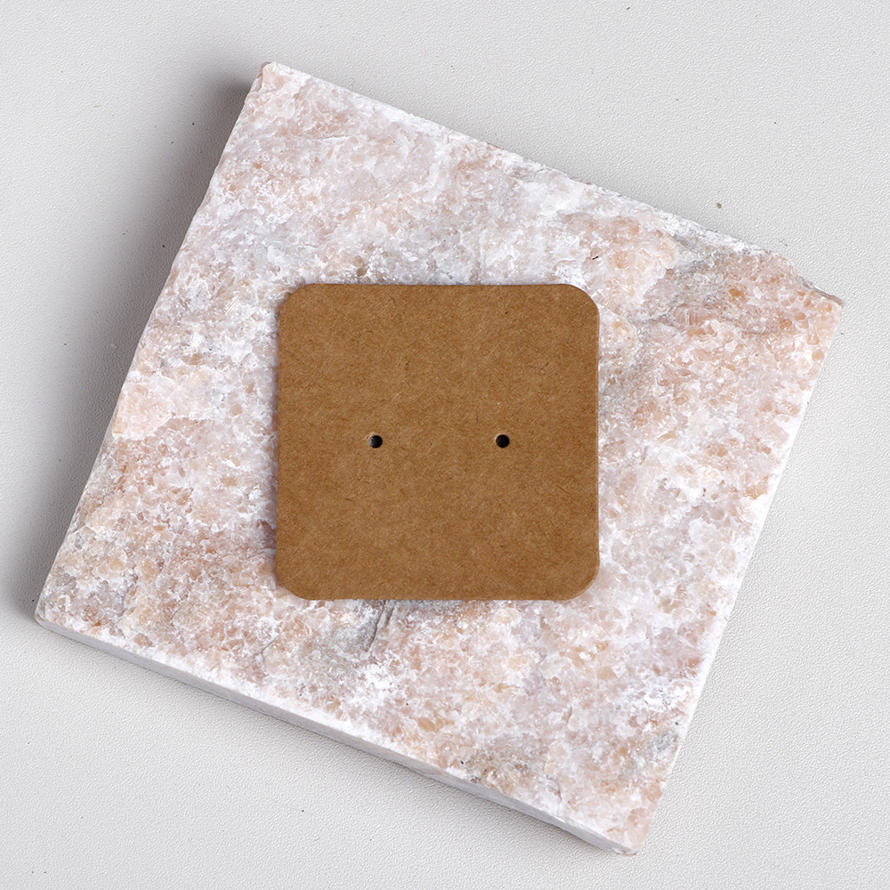 50 pieces 5x5cm Round Corner Earring Display Cards For Jewelry Package (Donimay)(Personalise Available)