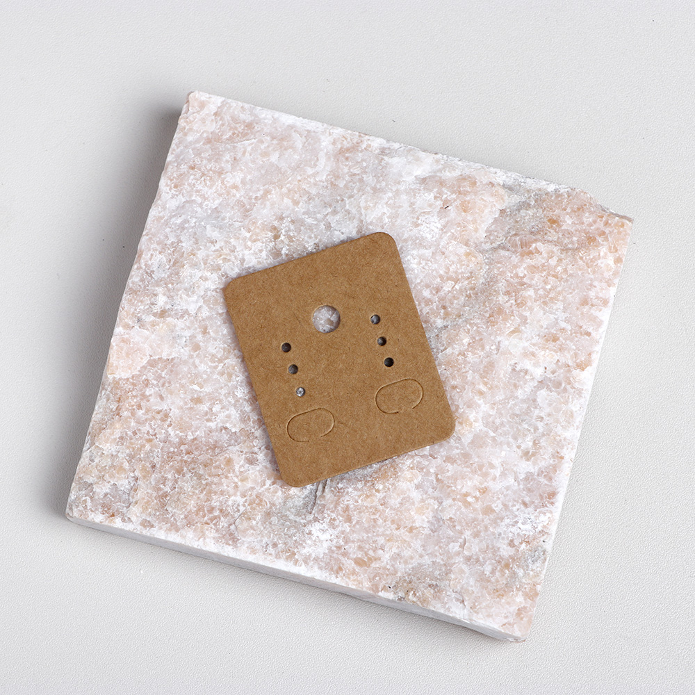 50 pieces 4.7x3.8cm Round Corner Earring Display Cards For Jewelry Package (Donimay)(Personalise Available)