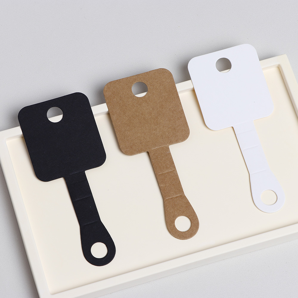 50 pieces 4x10 cm Round Corner Sticky Folder Necklace Bracelet Display Cards For Jewelry Package (Donimay)(Personalise Available)