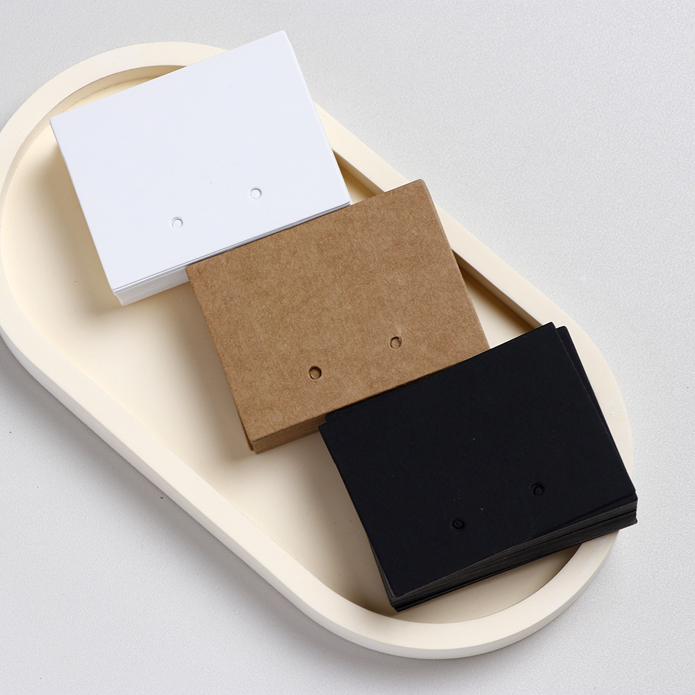50 pieces 6x4.5cm Square Corner Earring Display Cards For Jewelry Package (Donimay)(Personalise Available)