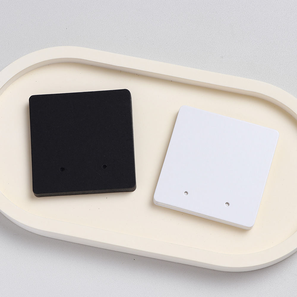 50 pieces 5x5cm Round Corner Earring Display Cards For Jewelry Package (Donimay)(Personalise Available)