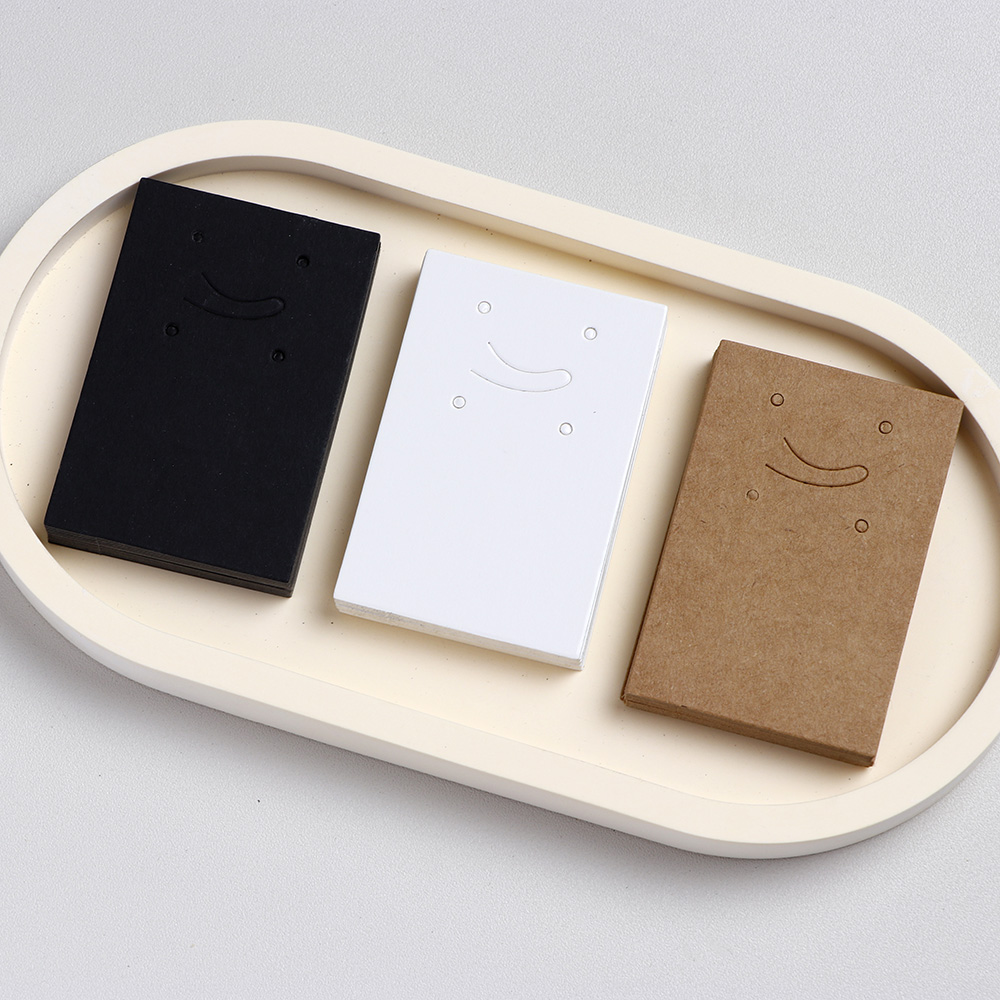 50 pieces 6x4cm Square Corner Earring Display Cards For Jewelry Package (Donimay)(Personalise Available)