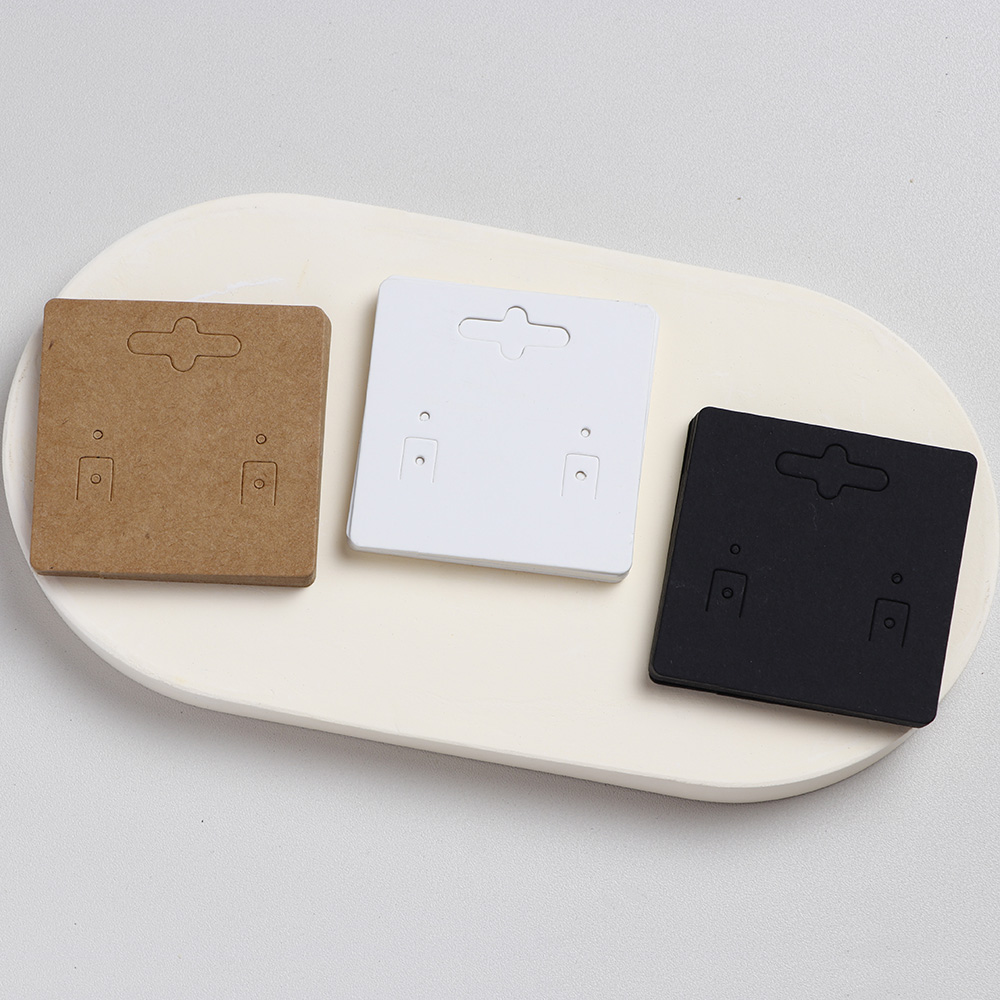 50 pieces 5x5cm Round Corner Earring Display Cards For Jewelry Package (Donimay)(Personalise Available)