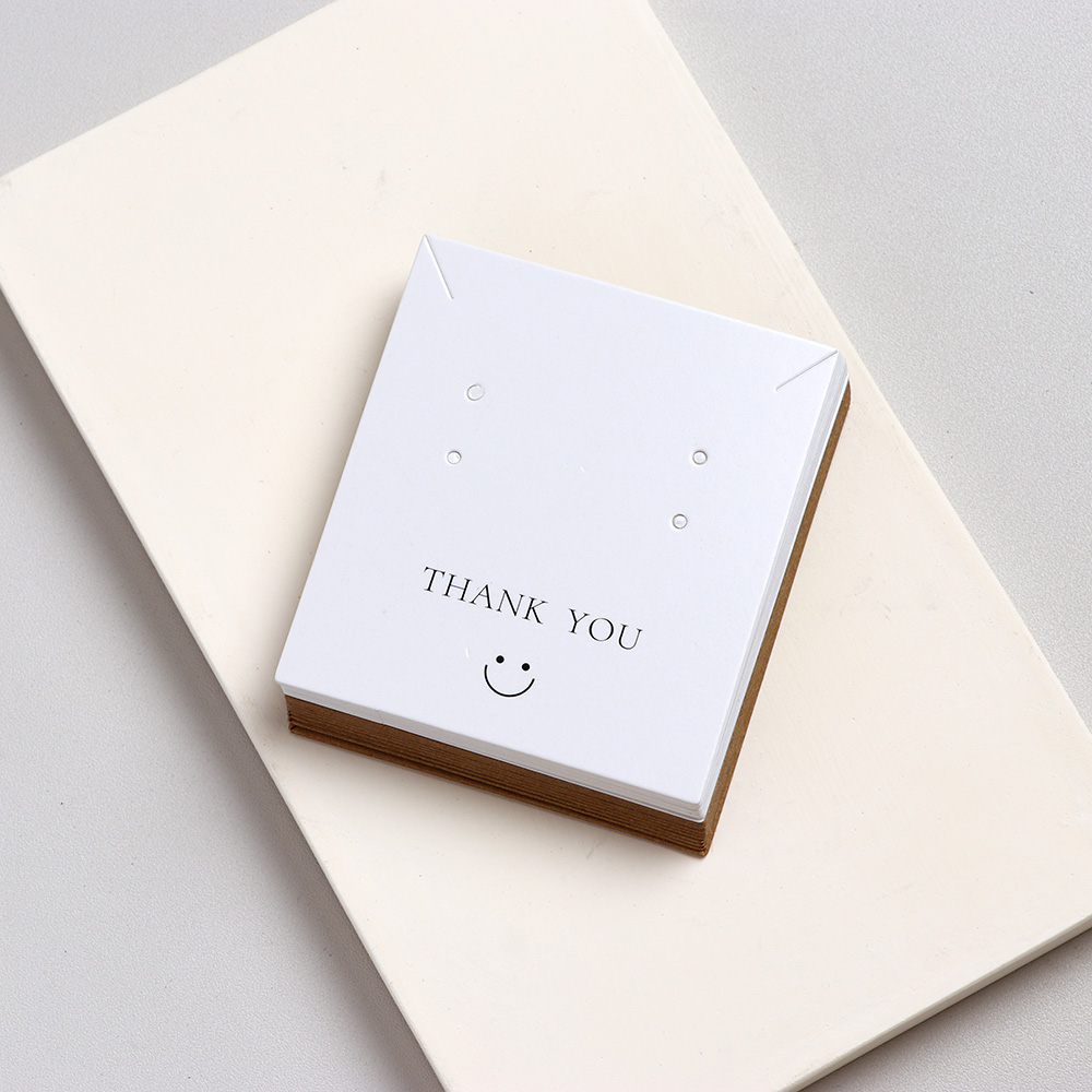 50 pieces 6.3x7 cm Square Corner Earring Necklace Display Cards For Jewelry Package (Donimay)(Personalise Available)