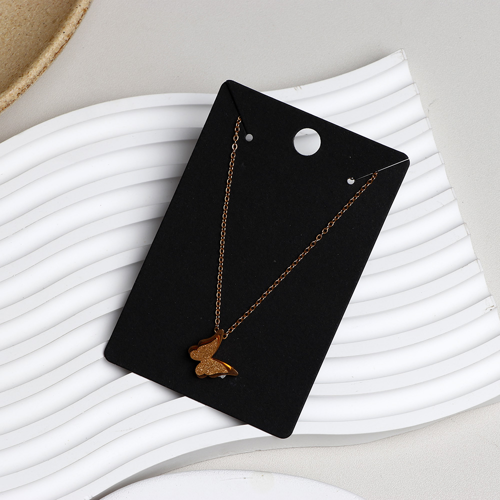 50 pieces 6x9cm Round Corner Earring Necklace Display Cards For Jewelry Package (Donimay)(Personalise Available)