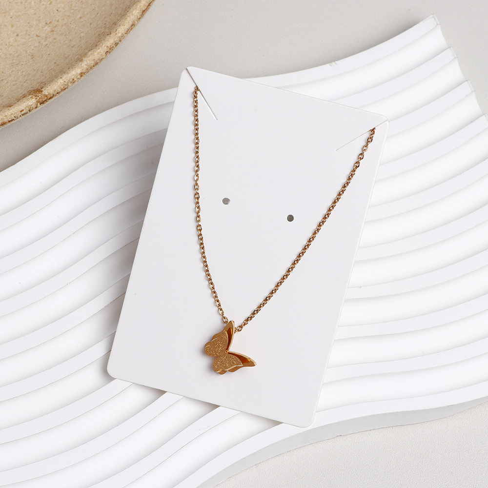 50 pieces 6x9 cm Round Corner Paper Necklace Earring Display Cards For Jewelry Package (Donimay)(Personaliave Available)