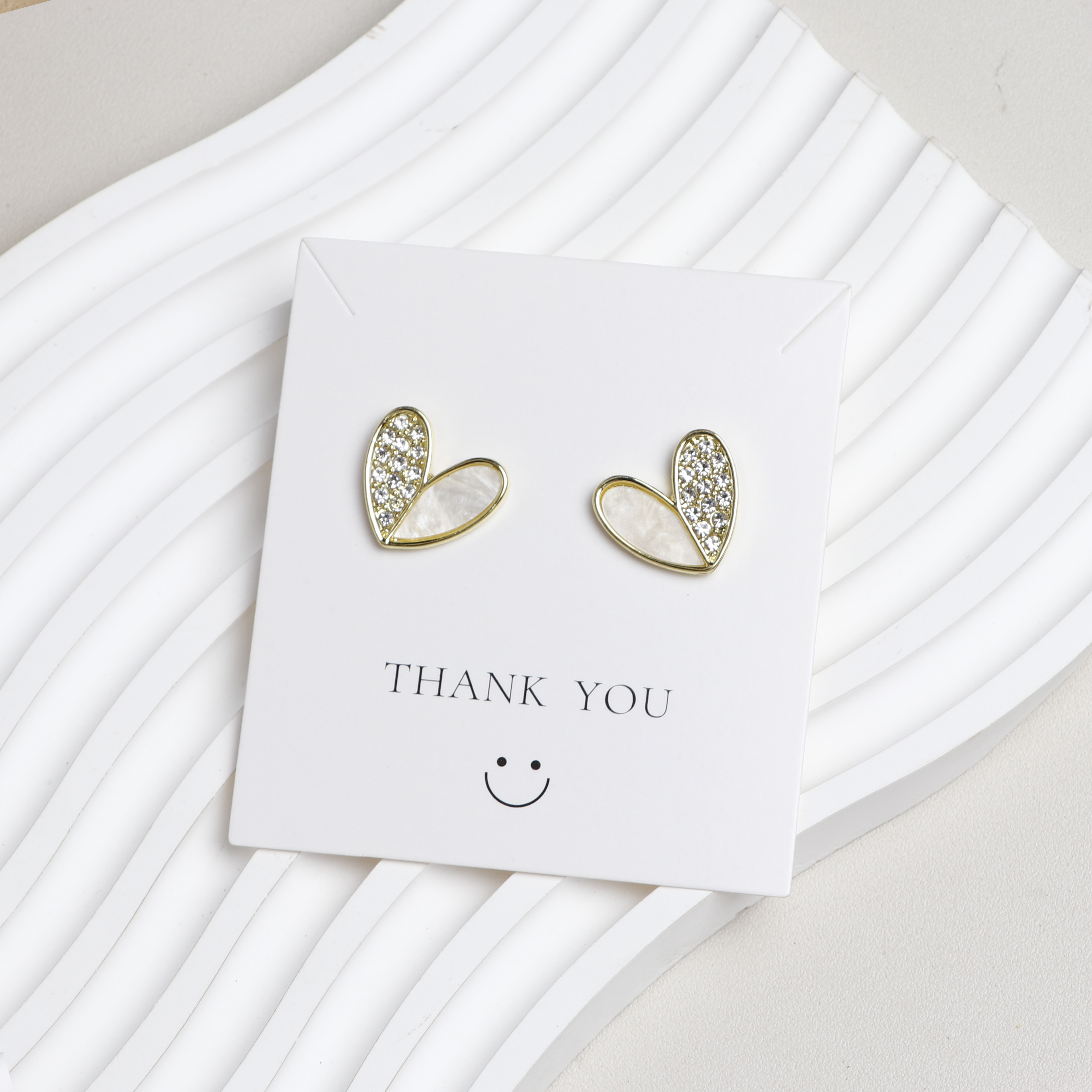 50 pieces 6.3x7 cm Square Corner Earring Necklace Display Cards For Jewelry Package (Donimay)(Personalise Available)