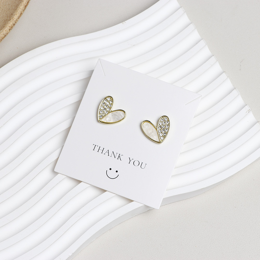 50 pieces 6.3x7 cm Square Corner Earring Necklace Display Cards For Jewelry Package (Donimay)(Personalise Available)