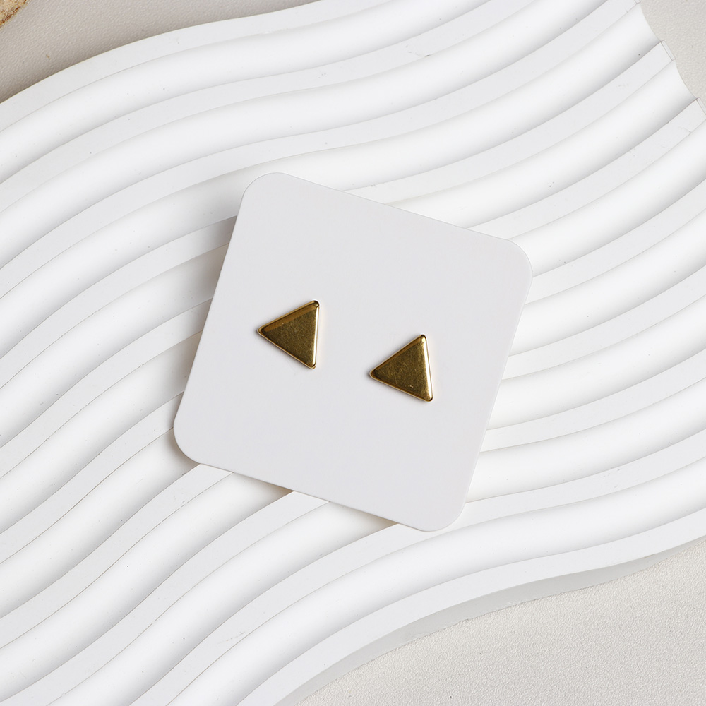 50 pieces 5x5cm Round Corner Earring Display Cards For Jewelry Package (Donimay)(Personalise Available)