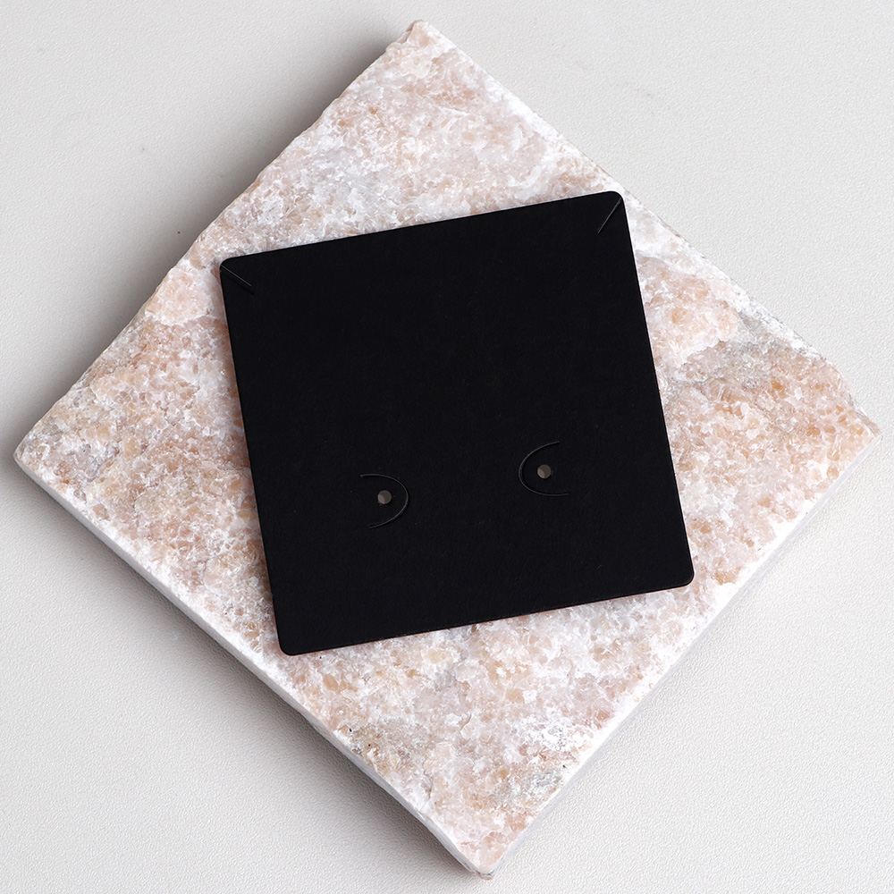 50 pieces 6.5x6.5cm Round Corner Earring Necklace Display Cards For Jewelry Package (Donimay)(Personalise Available)