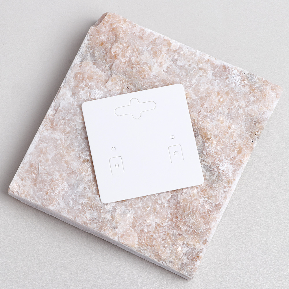 50 pieces 5x5cm Round Corner Earring Display Cards For Jewelry Package (Donimay)(Personalise Available)