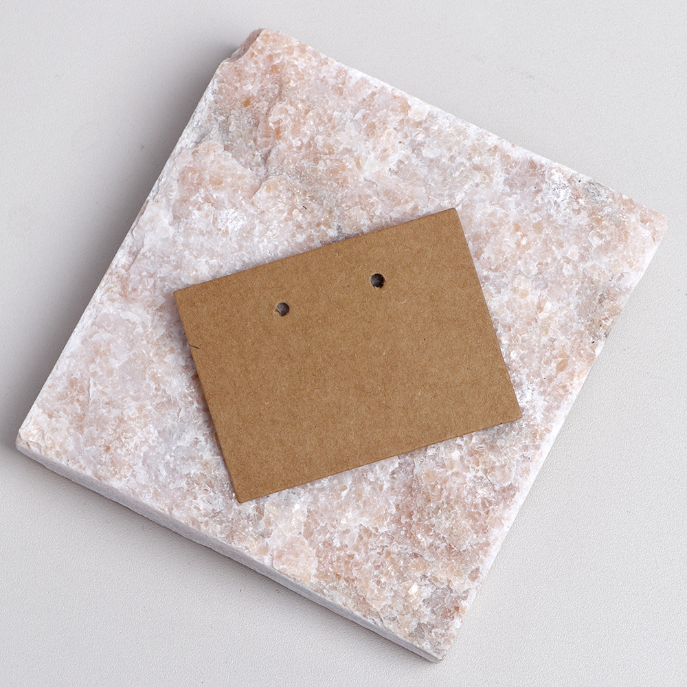 50 pieces 6x4.5cm Square Corner Earring Display Cards For Jewelry Package (Donimay)(Personalise Available)