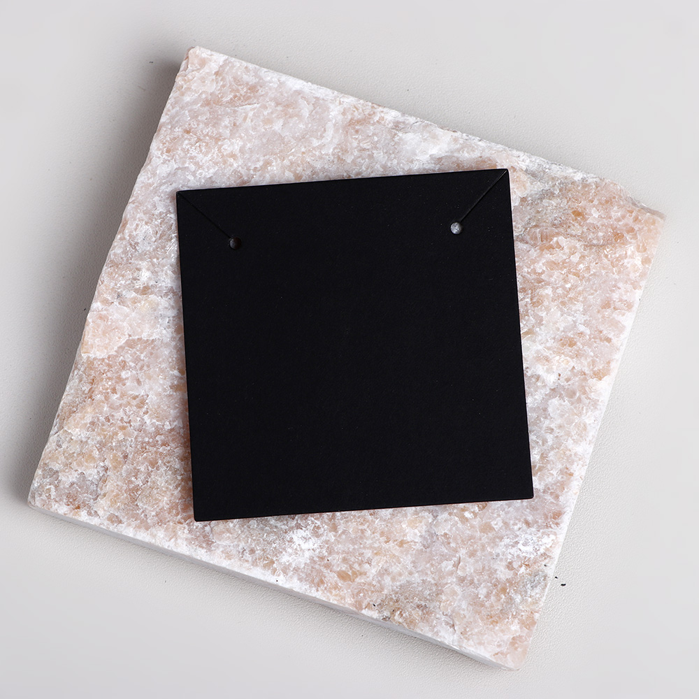 50 pieces 6.5x6.5cm Square Corner Earring Necklace Display Cards For Jewelry Package (Donimay)(Personalise Available)