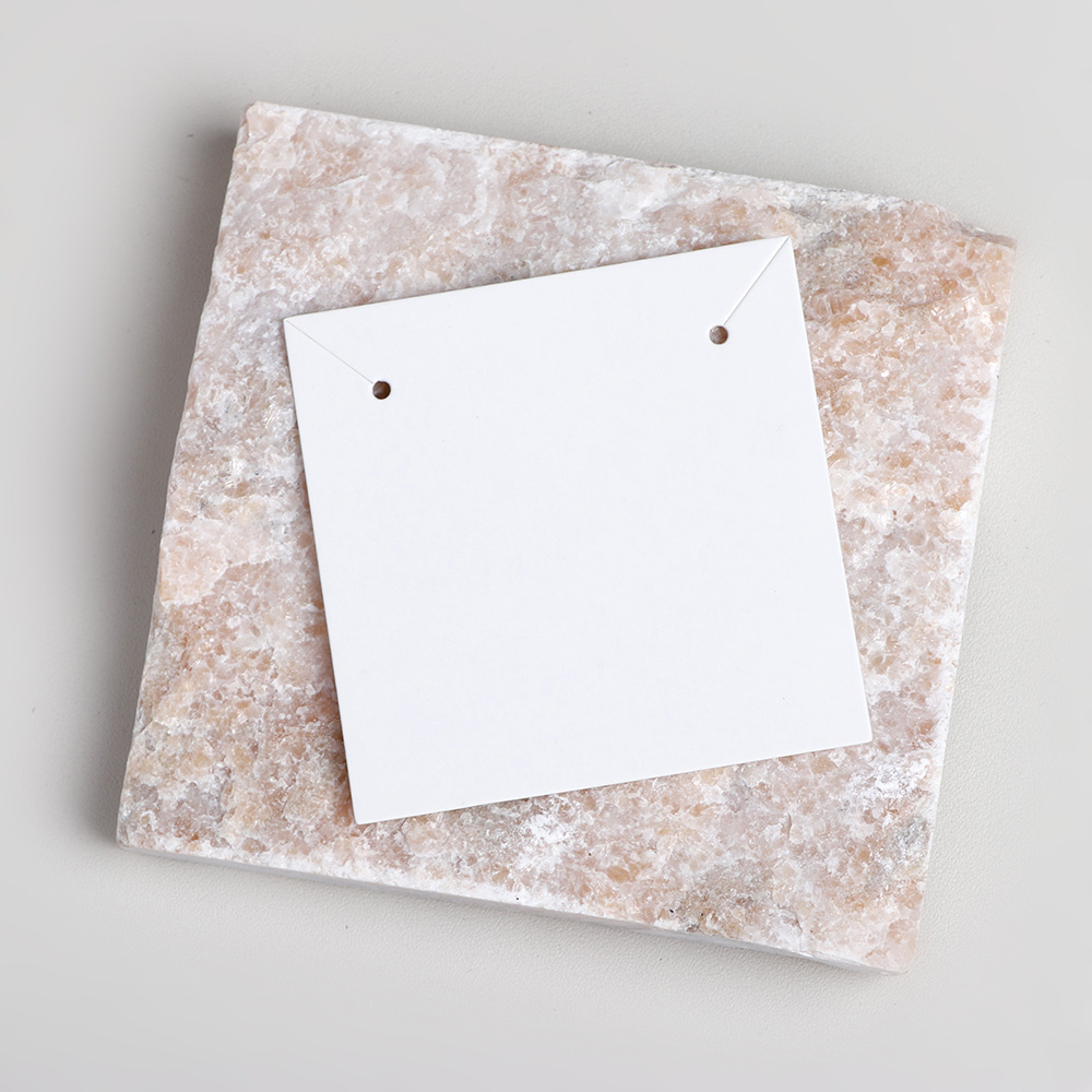 50 pieces 6.5x6.5cm Square Corner Earring Necklace Display Cards For Jewelry Package (Donimay)(Personalise Available)