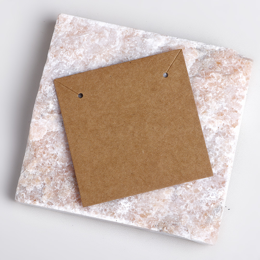 50 pieces 6.5x6.5cm Square Corner Earring Necklace Display Cards For Jewelry Package (Donimay)(Personalise Available)