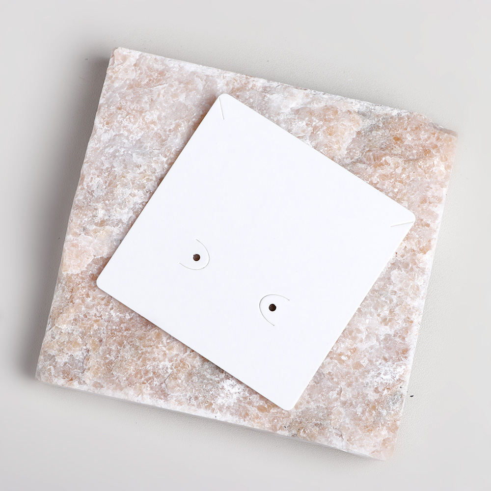 50 pieces 6.5x6.5cm Round Corner Earring Necklace Display Cards For Jewelry Package (Donimay)(Personalise Available)