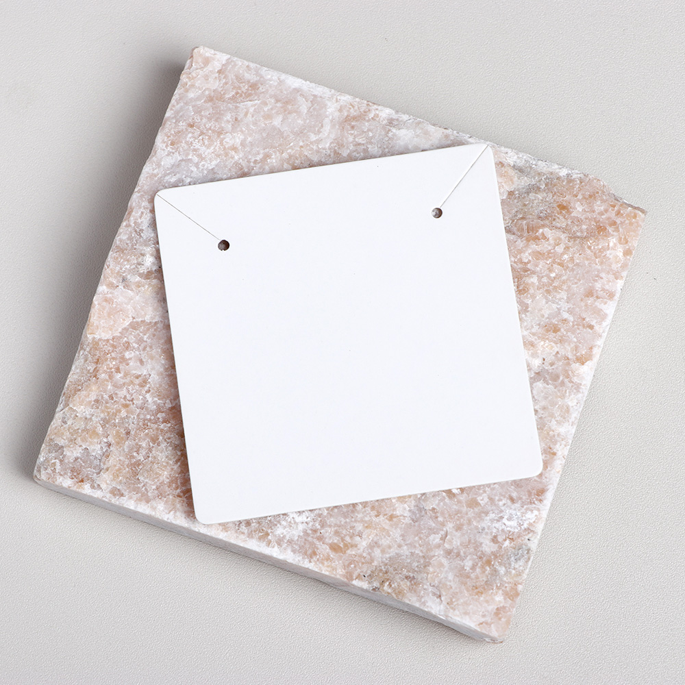 50 pieces 7x7cm Round Corner Necklace Earring Display Cards For Jewelry Package (Donimay)(Personalise Available)