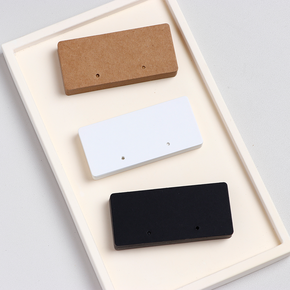 50 pieces 6.5x3cm Square Corner Earring Display Cards For Jewelry Package (Donimay)(Personalise Available)