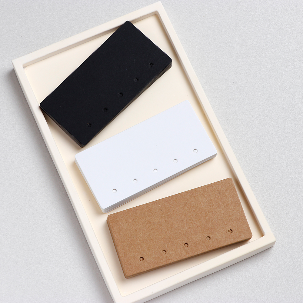 50 pieces 8x4cm Round 6 Holes Earring Display Cards For Jewelry Package (Donimay)(Personalise Available)