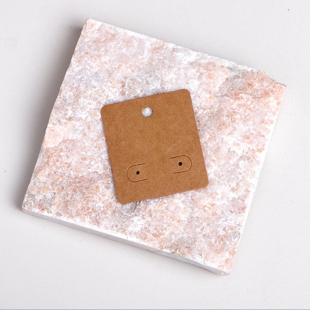 50 pieces 4.2x4.8cm Horzional Round Earring Display Cards For Jewelry Package (Donimay)(Personalise Available)