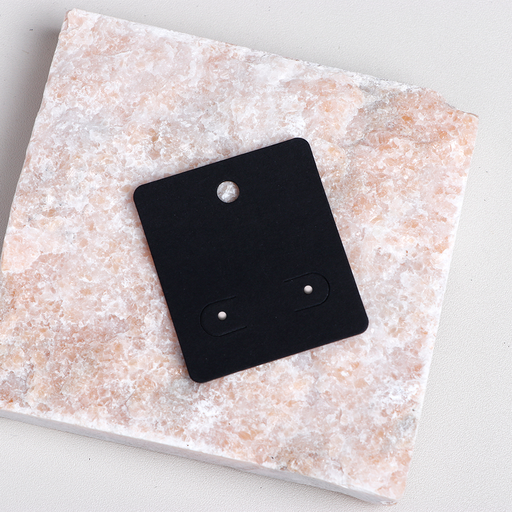 50 pieces 4.2x4.8cm Horzional Round Earring Display Cards For Jewelry Package (Donimay)(Personalise Available)