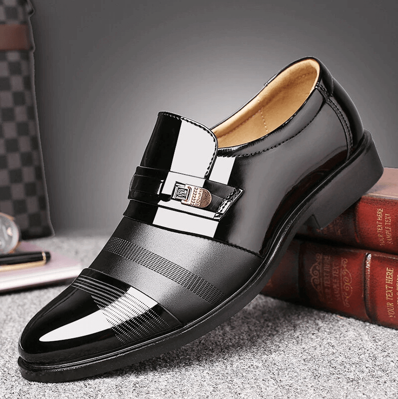 40% OFF Now 🎁Mens Comfortable Leather Business Lace Up Formal Slip On Loafers