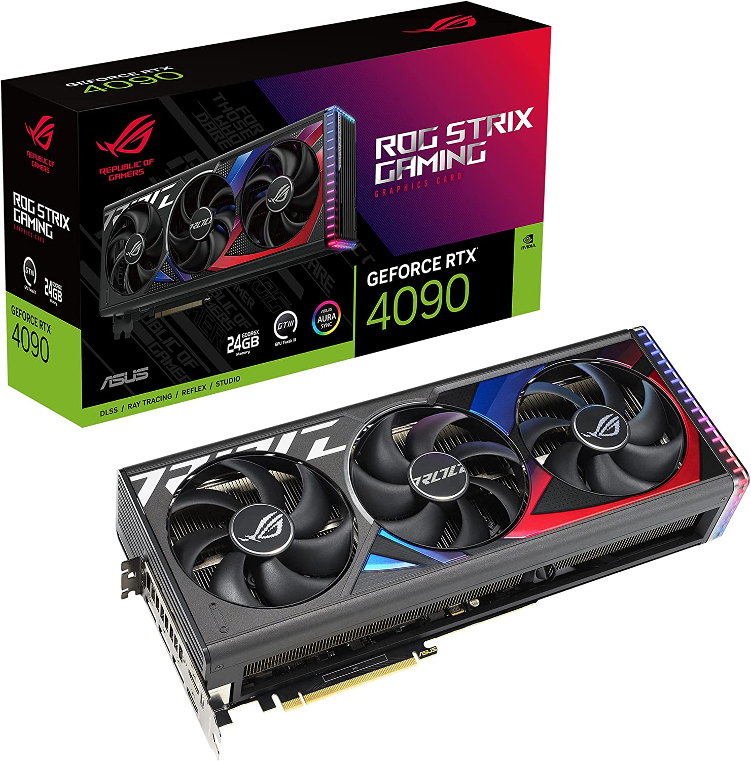 ASUS TUF Gaming GeForce RTX 4090 OC Edition Gaming Graphics Card (PCIe 4.0, 24GB GDDR6X, HDMI 2.1a, DisplayPort 1.4a, DLSS3 Support, Supports 4K)