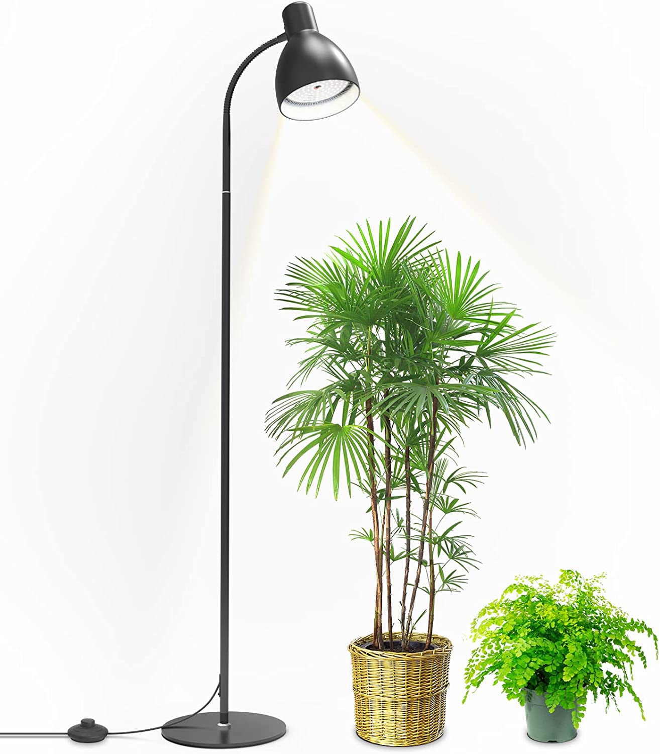 Bstrip Grow Light with Stand, 5000K Full Spectrum Plant Light for Indoor Plants , 25W LED Grow Light for Various Plants, Floor Grow Lamp with On/Off Switch, 59"H Stand with Adjustable Angle light bulb