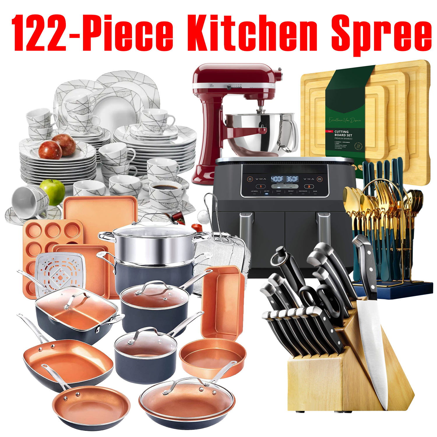 Limited-time Promotion, 122-piece Kitchen Spree, Meeting All The Needs Of The Kitchen