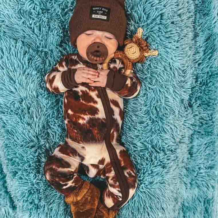 Baby Cow Print Romper